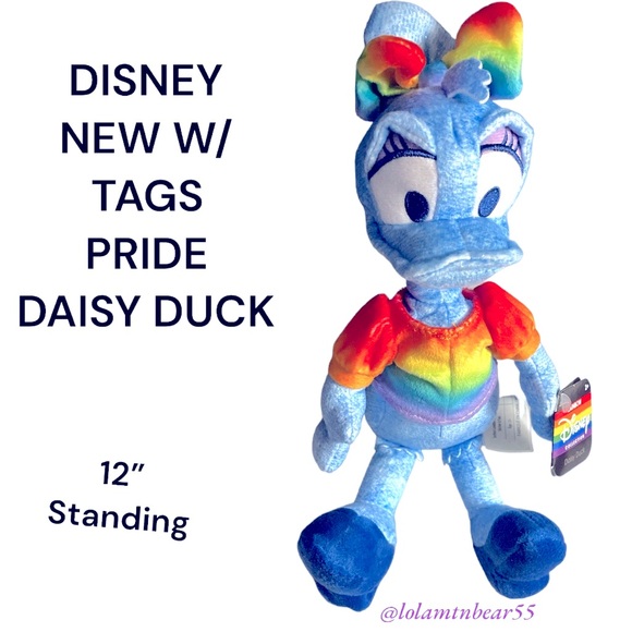 NEW WITH TAGS DISNEY DAISY DUCK RAINBOW 🌈 COLLECTION- GLITTER SPARKLE FUR - Picture 9 of 15
